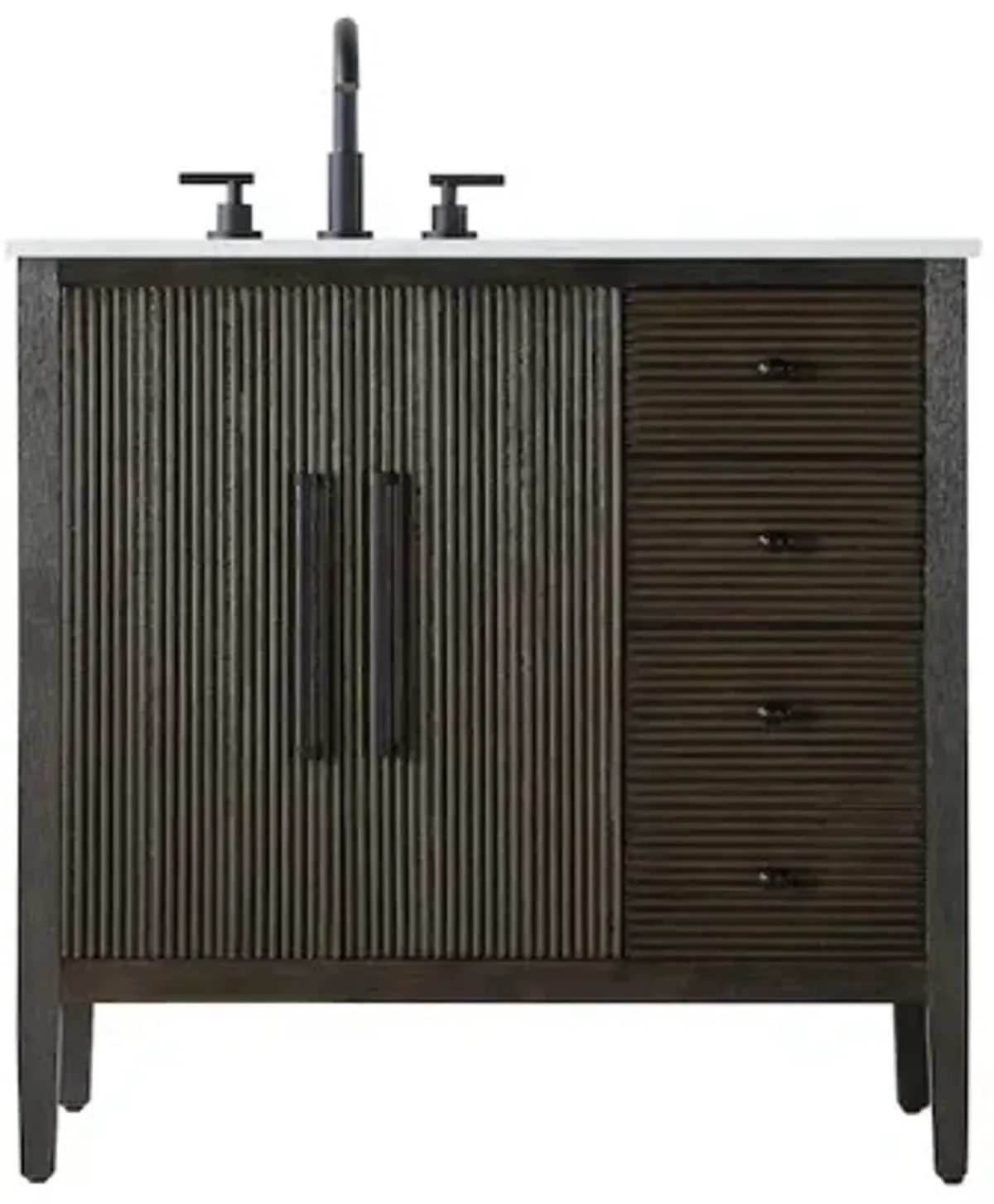 Elegant Kitchen and Bath 36 inch Single Bathroom Vanity in Chocolate Oak
