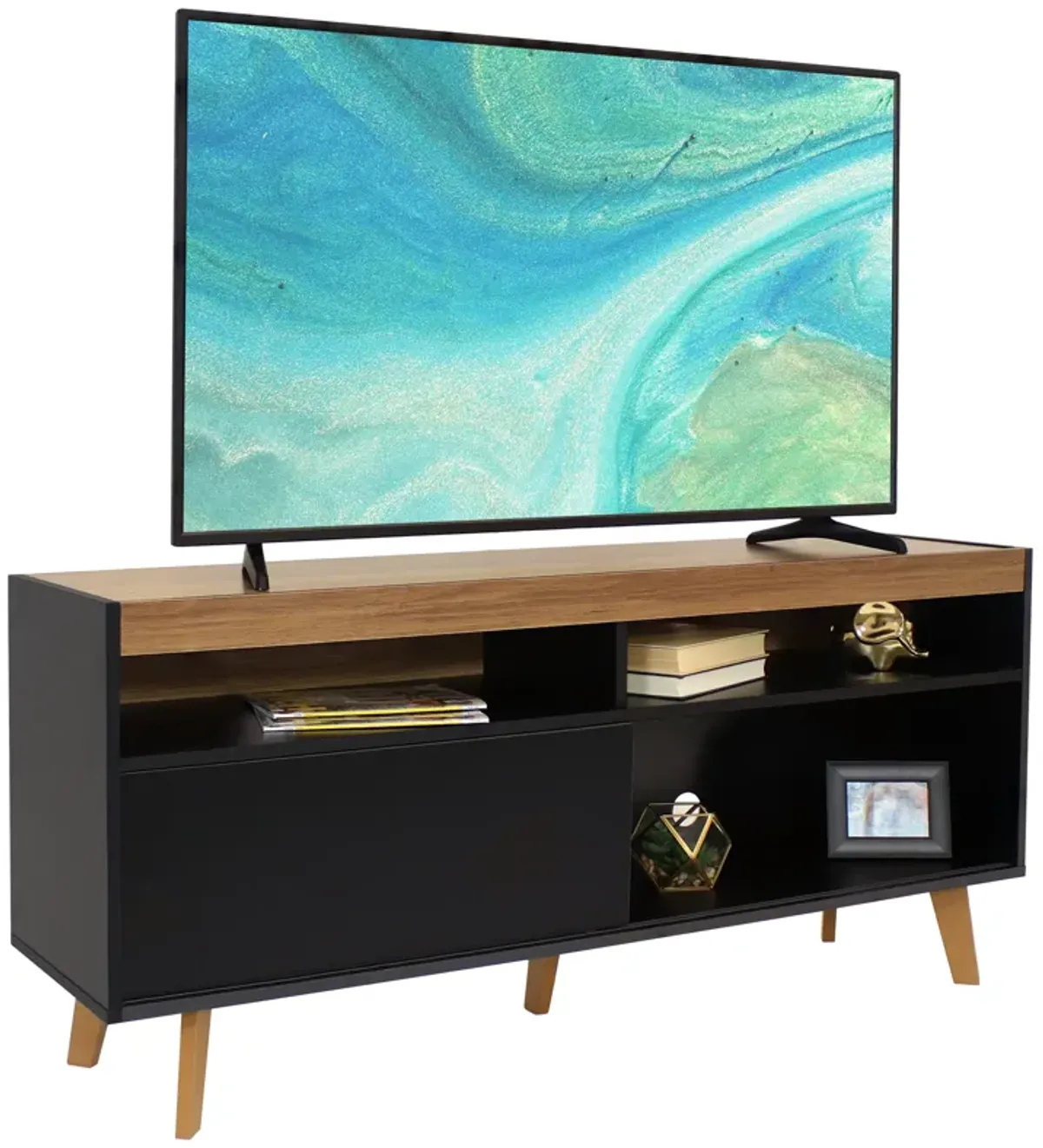 Sunnydaze Mid-Century Modern TV Stand Console for 58" TV