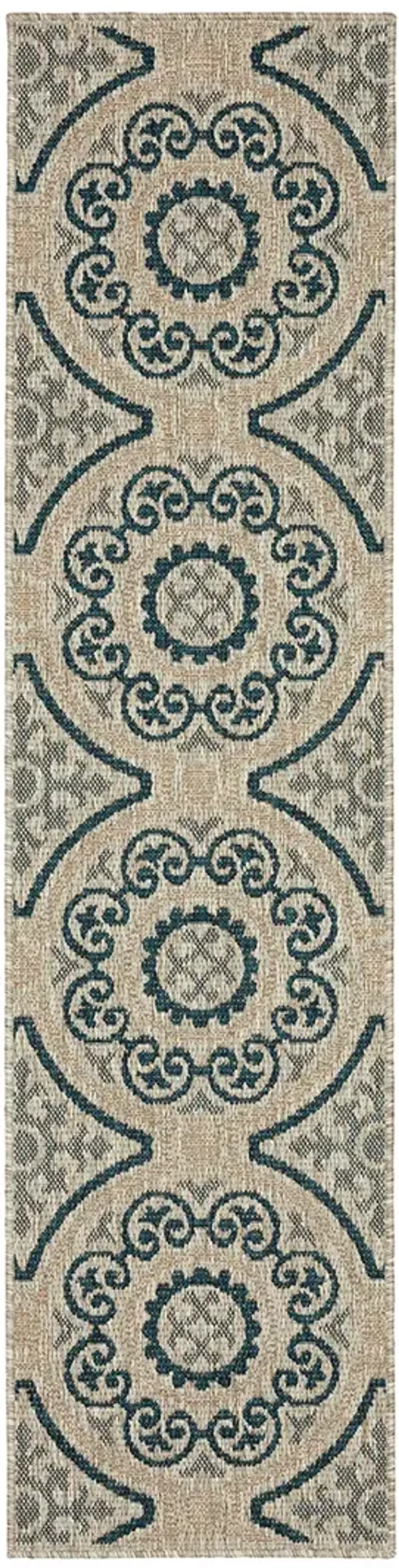 Latitude 1'10" x 7'6" Grey Rug