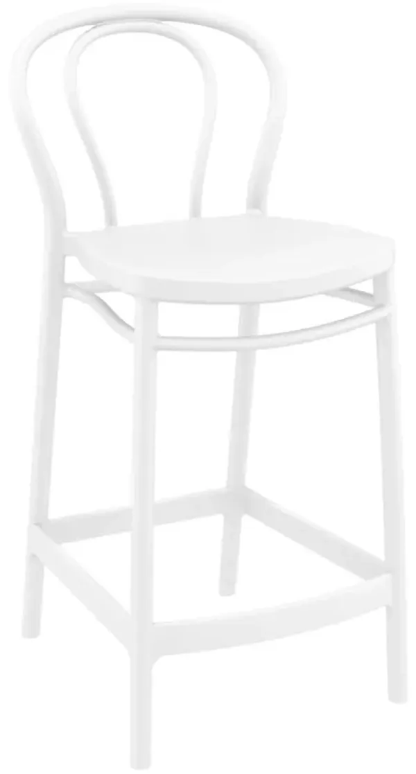 37.75" Gray Solid Outdoor Patio Counter Stool