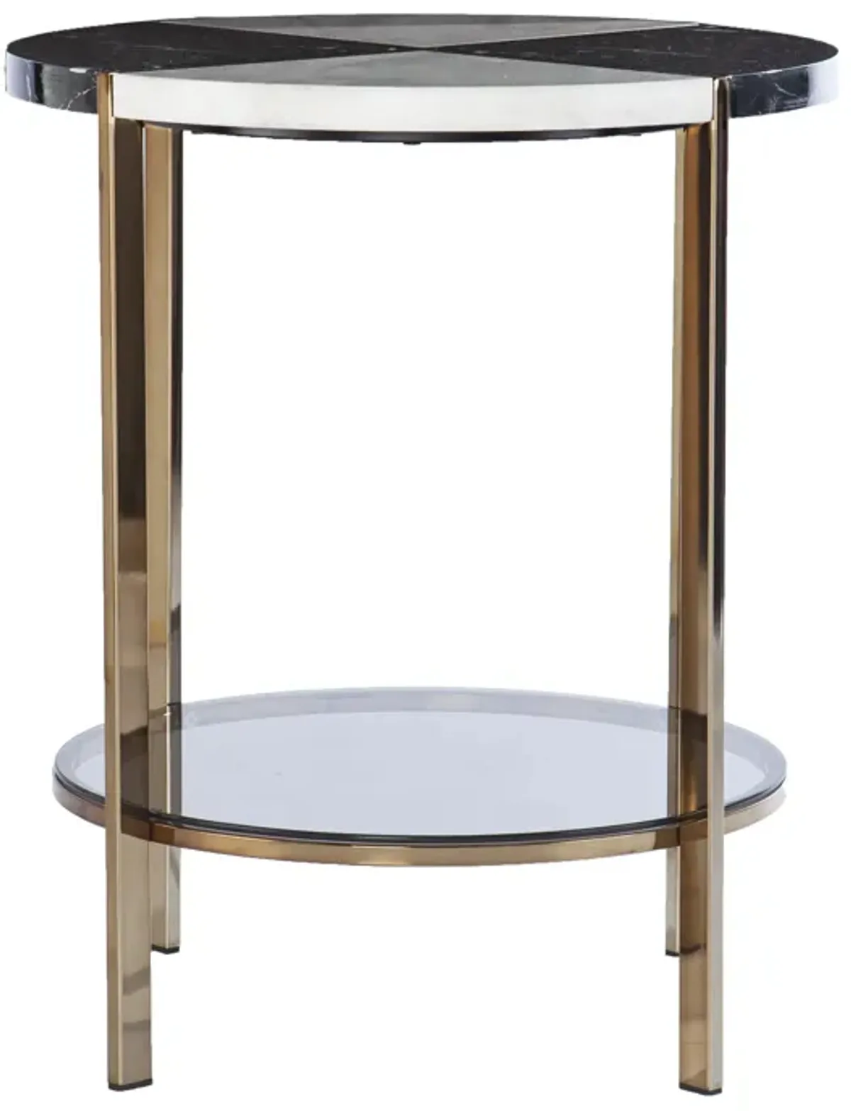 Cortinada Round Faux Marble End Table