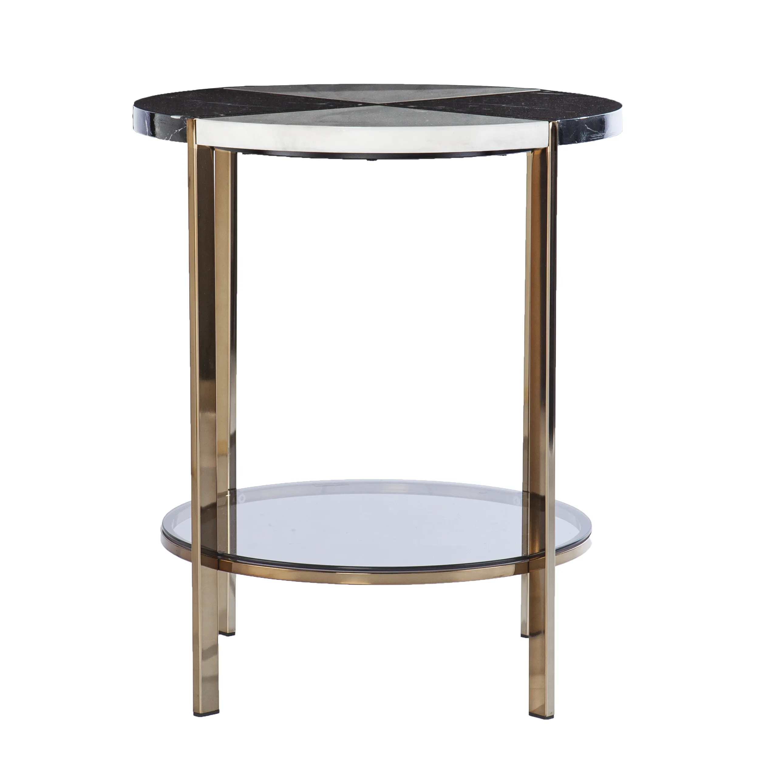 Cortinada Round Faux Marble End Table