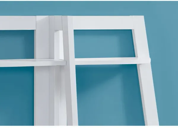 Monarch Specialties I 2427 Bookshelf, Bookcase, Etagere, 3 Tier, 48"H, Office, Bedroom, Laminate, White, Contemporary, Modern