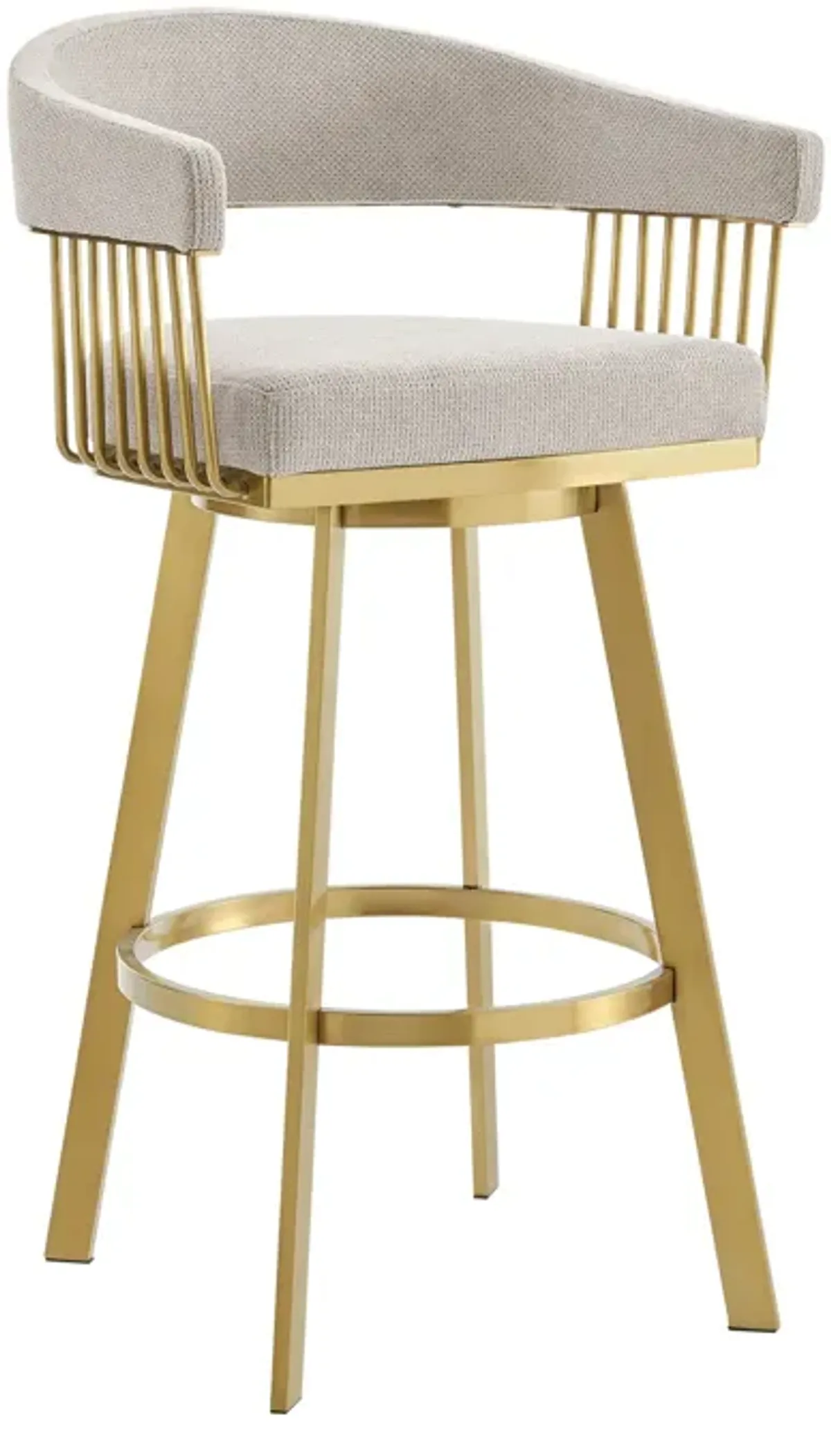 Chelsea Swivel Upholstered Counter or Bar Stool with Metal Base
