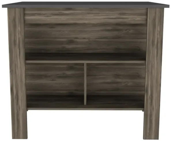 Streamdale Cala Kitchen Island, Four Legs, Three Shelves - Dark Brown Onyx
