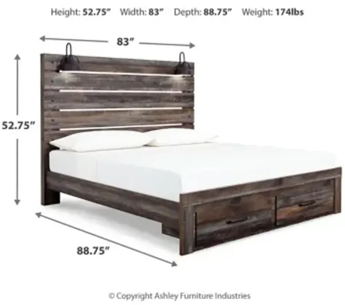 Drystan King Panel Bed