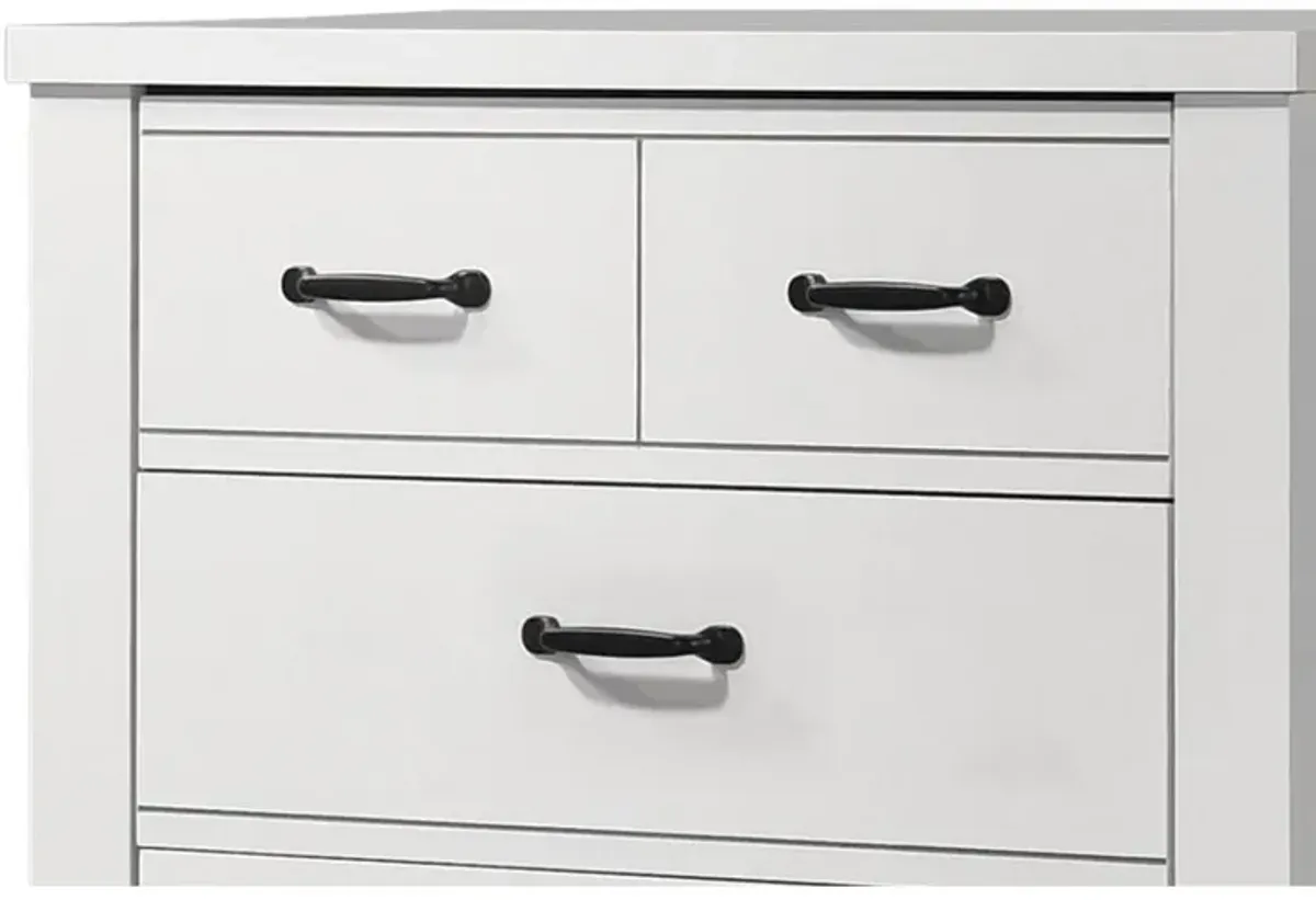 Lilola Home Cassini White 5-Drawer Chest