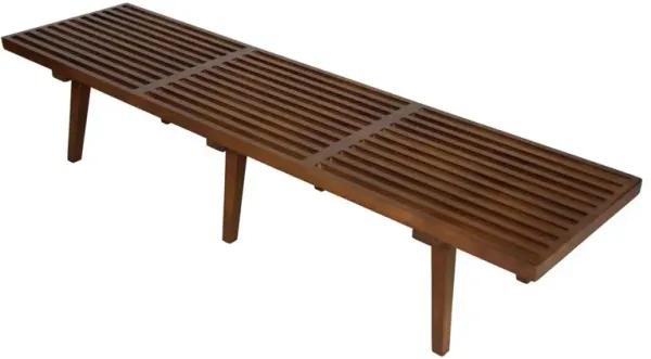 LeisureMod Mid-Century Inwood Platform Bench - 6 Feet