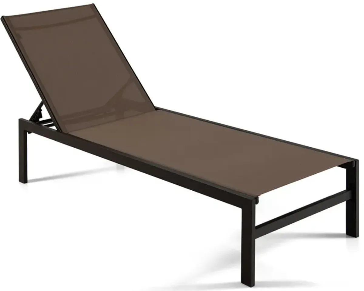 6-Position Chaise Lounge Chairs with Rustproof Aluminium Frame