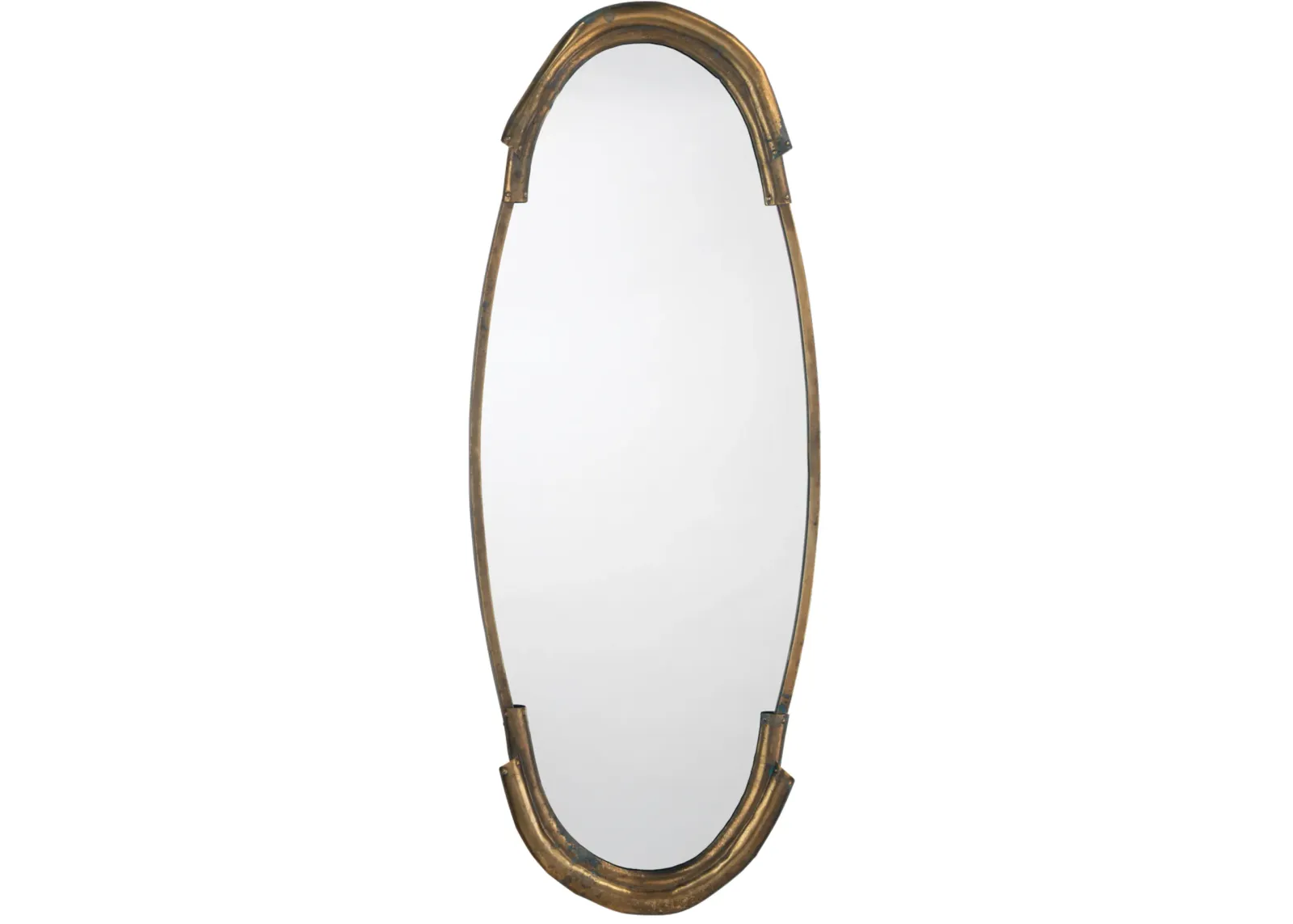 Margaux Metal Mirror, Antique Brass