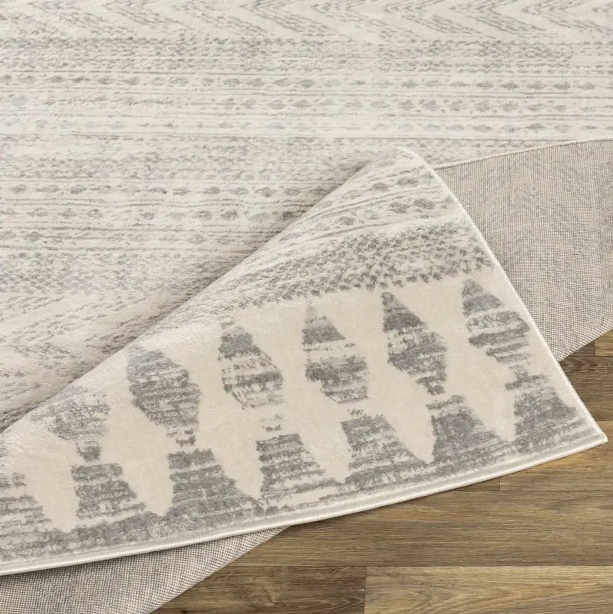 Roma ROM-2329 6'7' Round Gray Rug