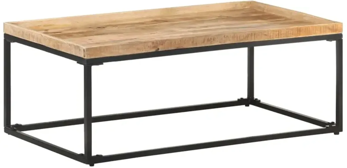vidaXL Coffee Table 43.3x23.6x16.5 Rough Mango Wood