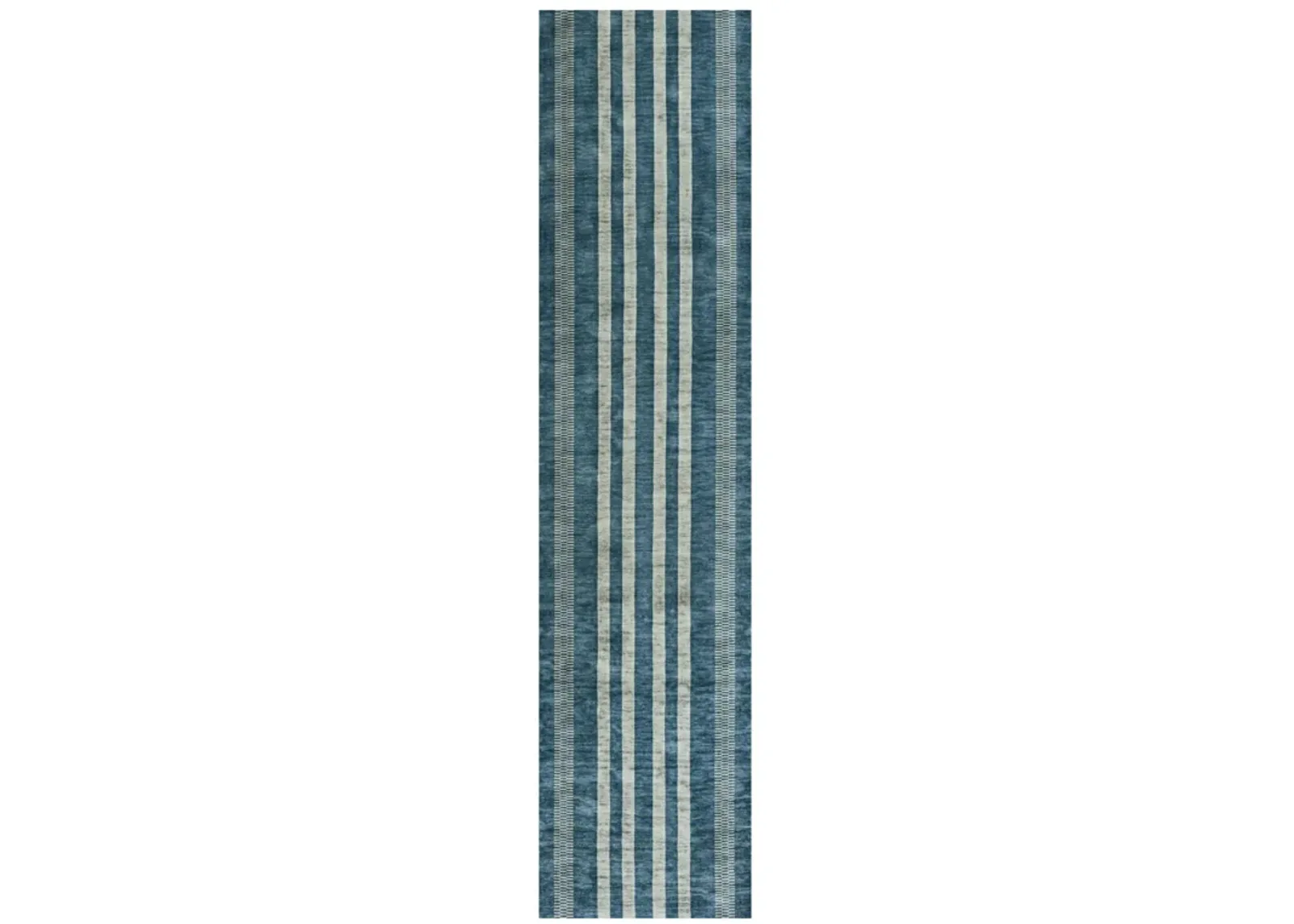 Vichy Geometric Striped Machine Washable Area Rug