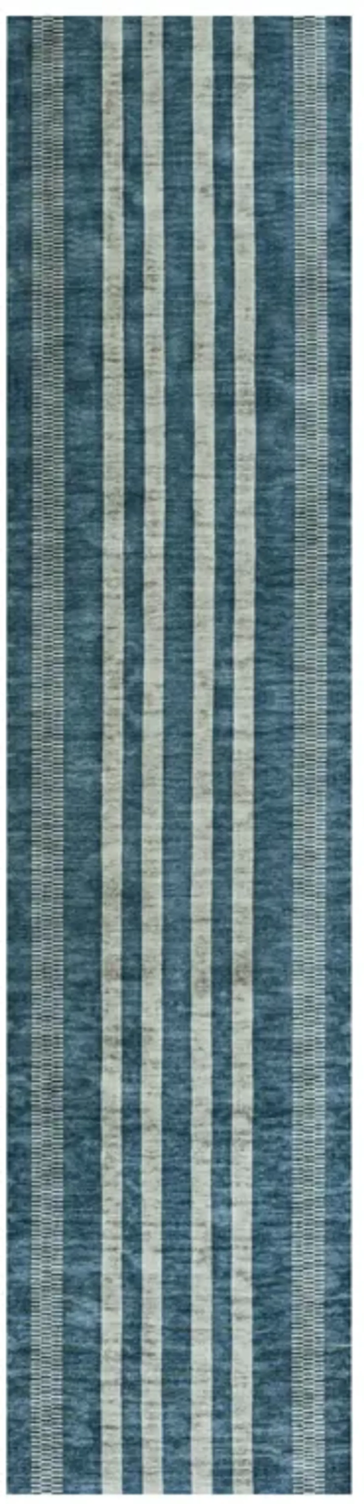 Vichy Geometric Striped Machine Washable Area Rug