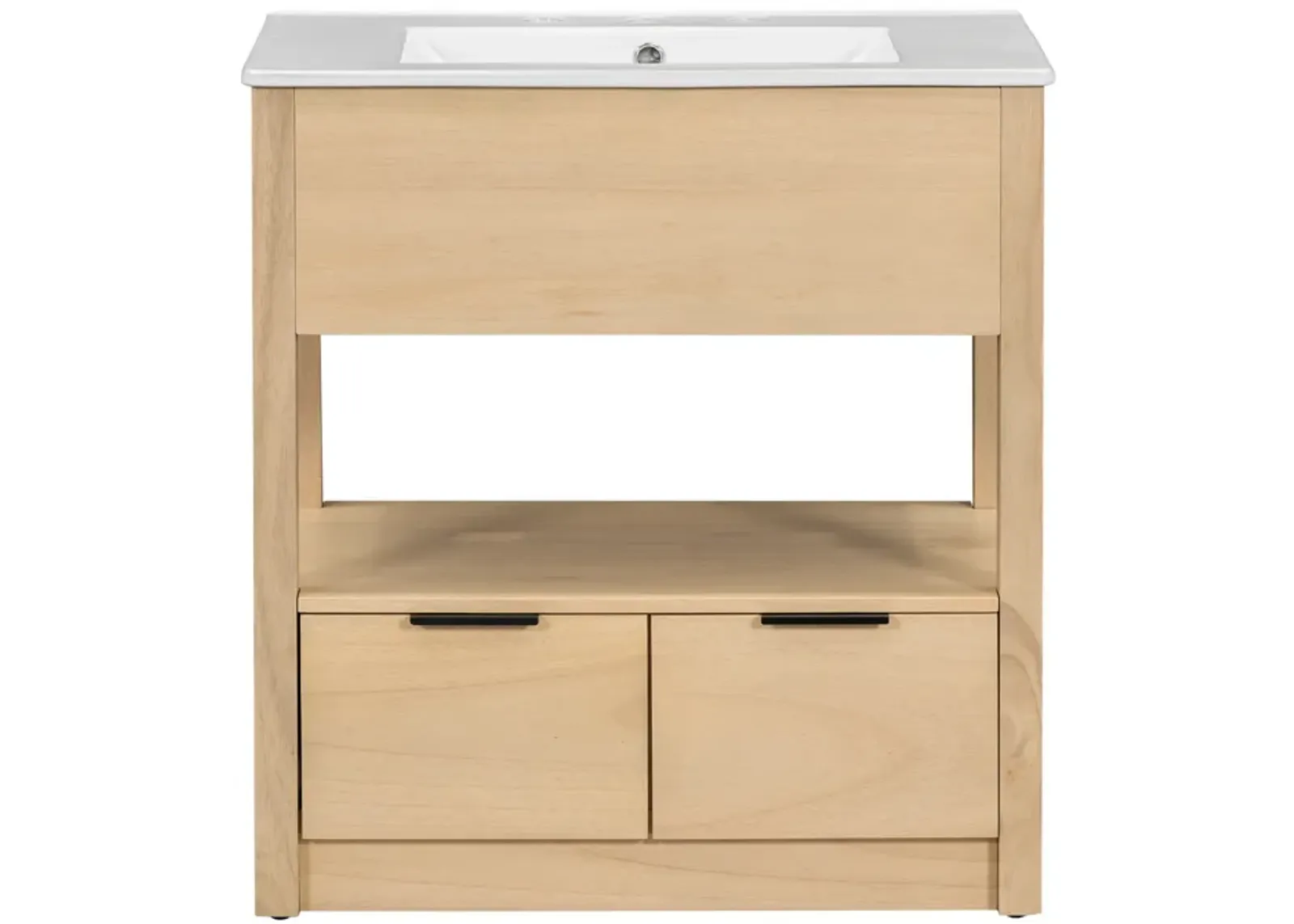 Merax Bathroom Vanity with Sink Top and Two Drawers