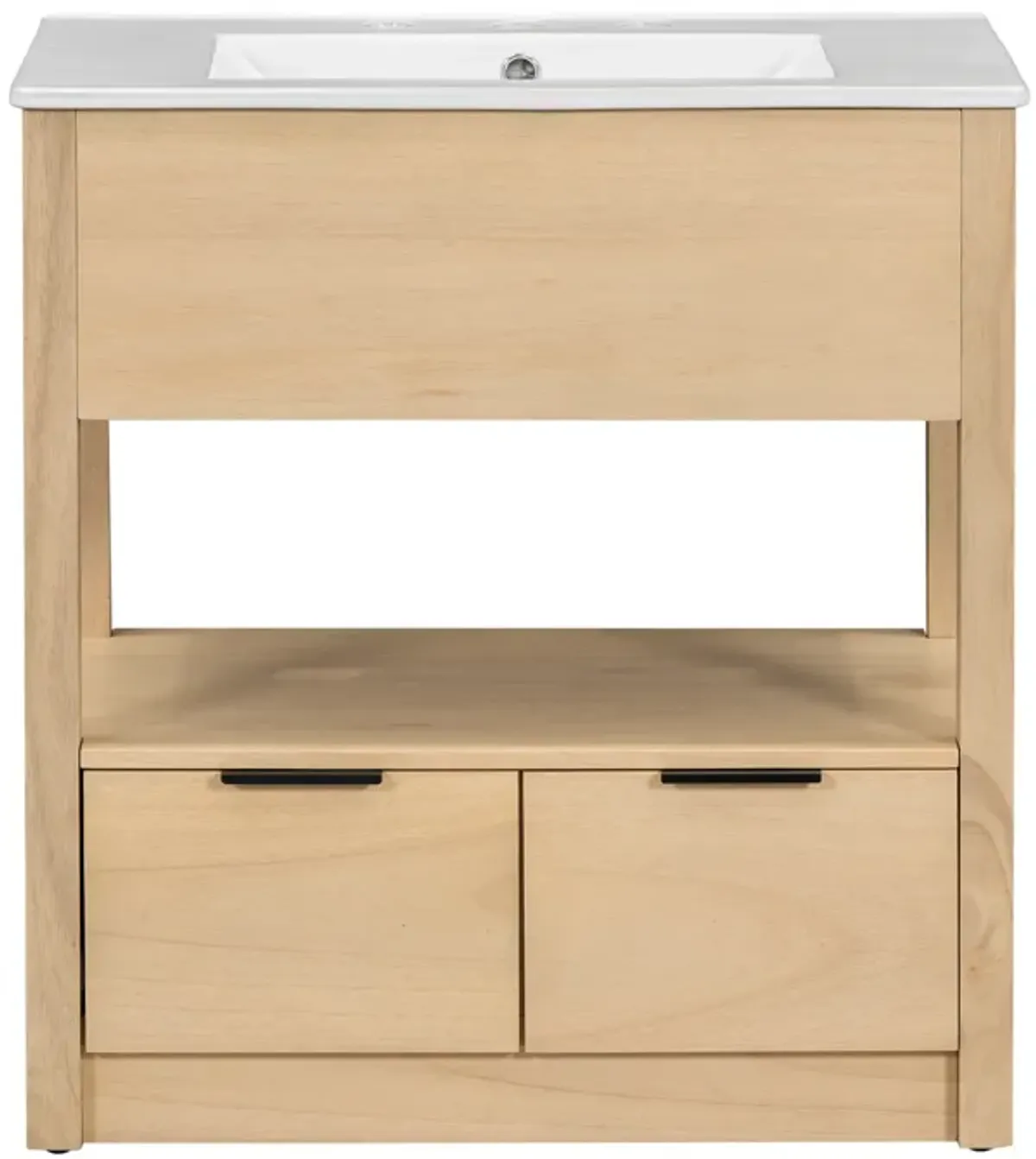 Merax Bathroom Vanity with Sink Top and Two Drawers