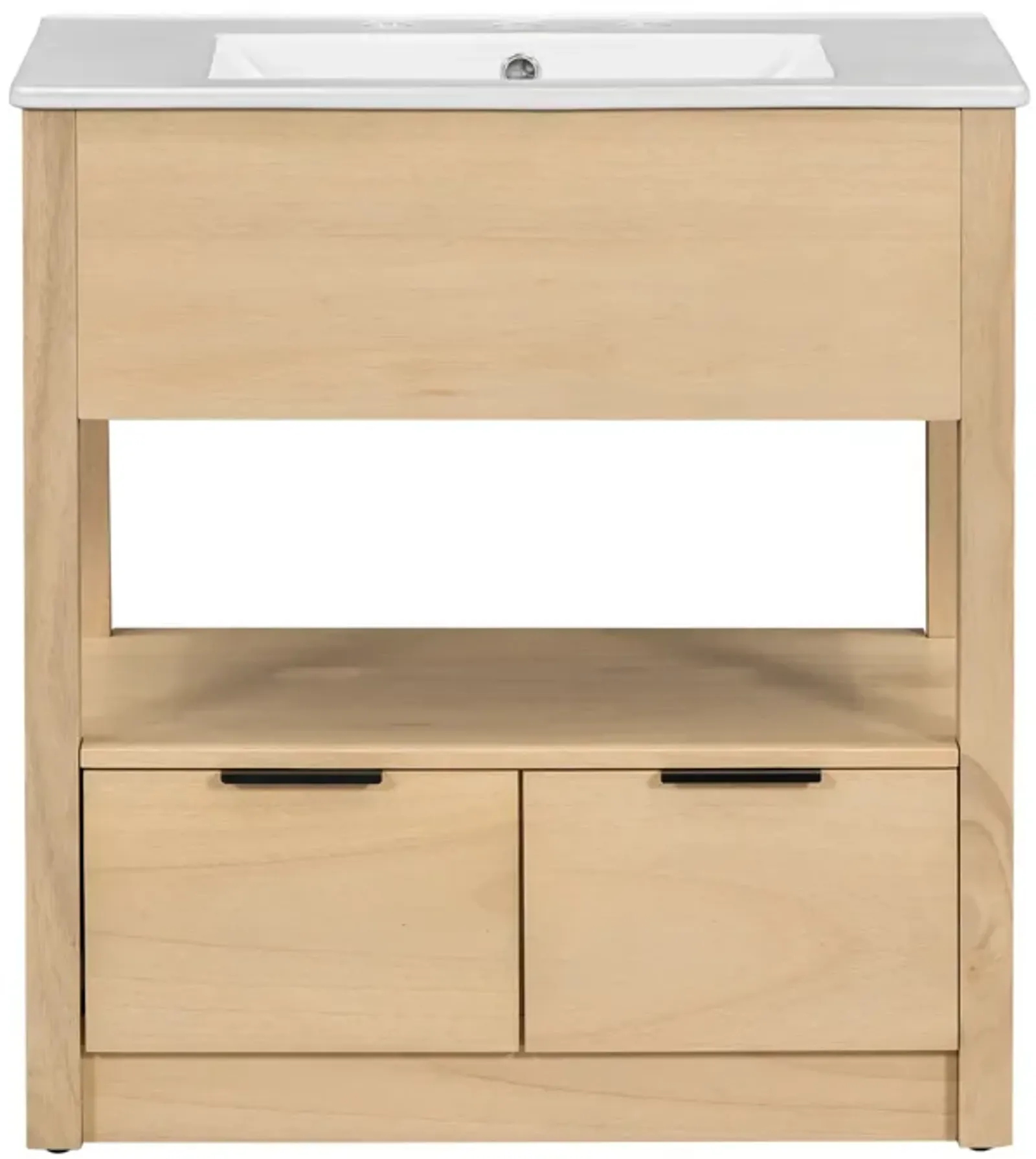 Merax Bathroom Vanity with Sink Top and Two Drawers