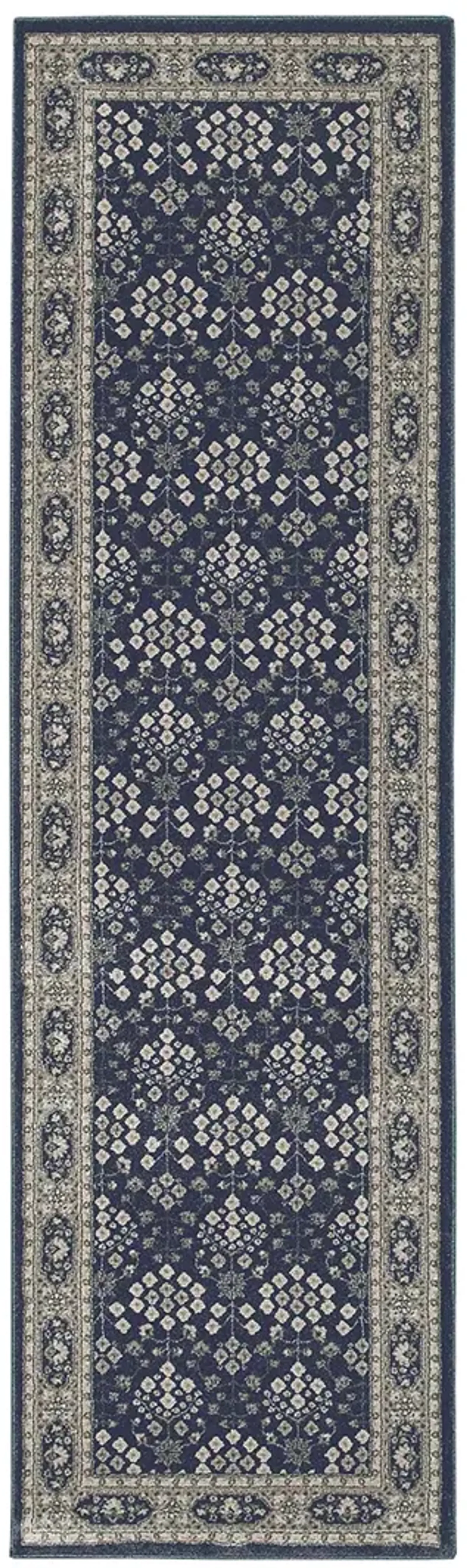 Richmond 2'3" x 7'6" Navy Rug