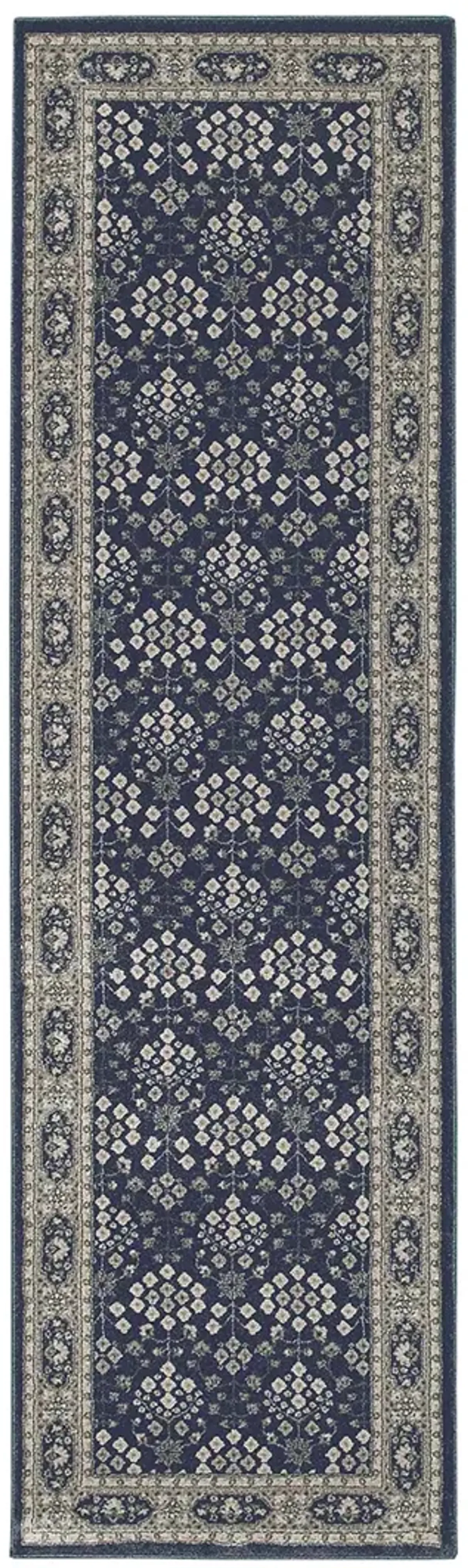 Richmond 2'3" x 7'6" Navy Rug