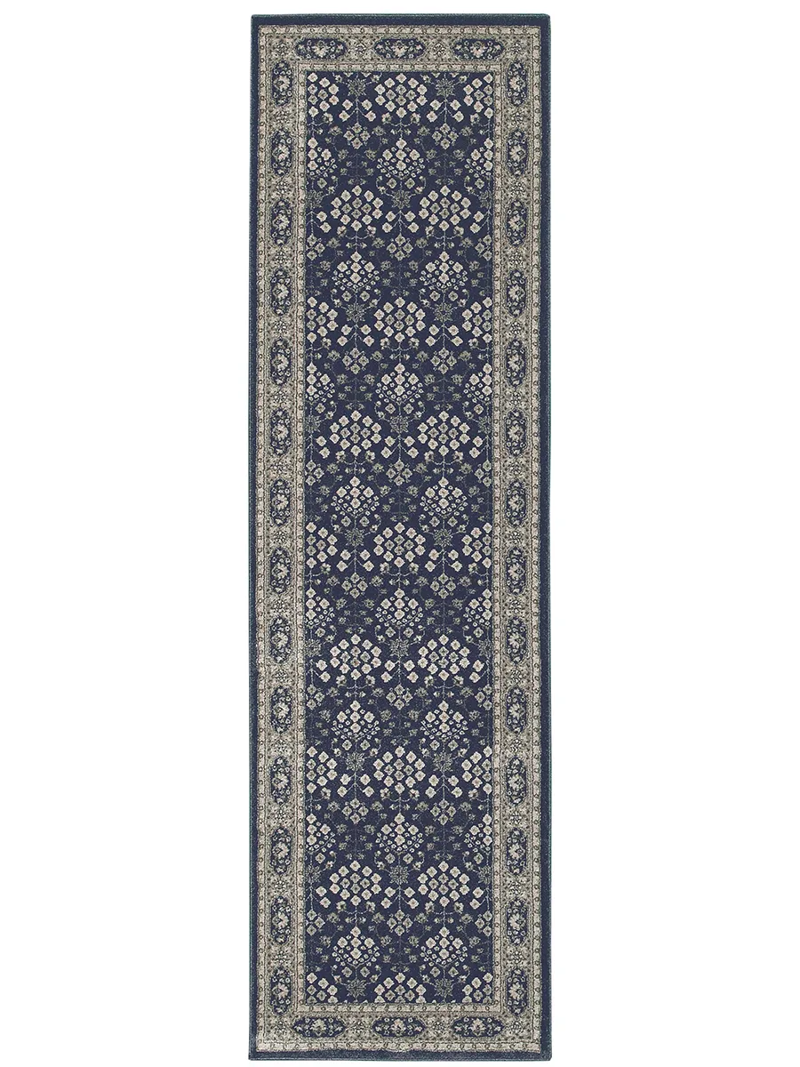 Richmond 2'3" x 7'6" Navy Rug