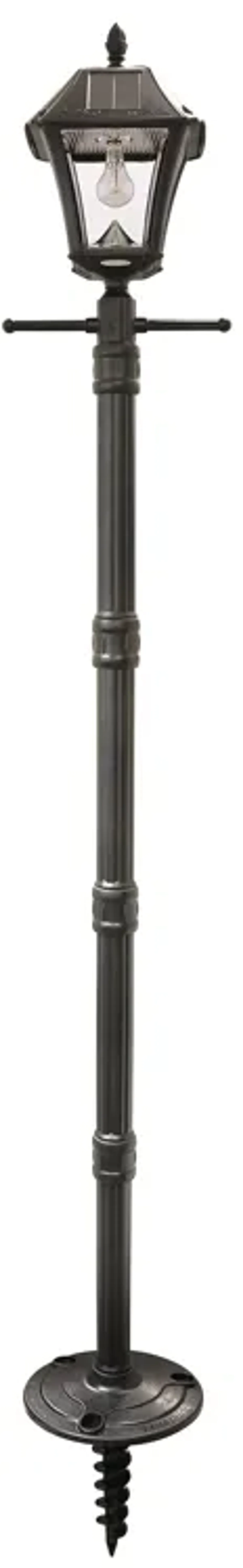 Baytown II Bulb Solar Lamp Post with GS Light Bulb and EZ-Anchor Base