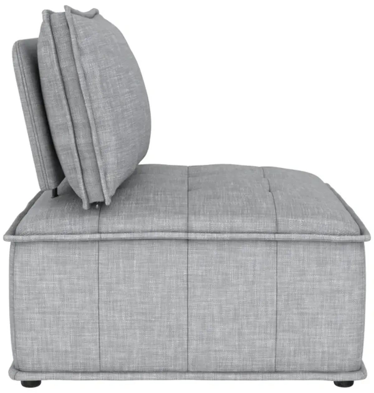 Amos Modular Chair for Sectional Sofa, Gray Linen