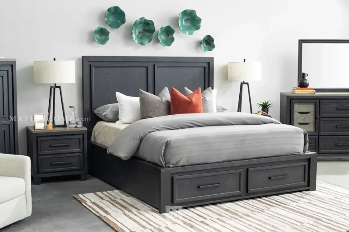 Foyland King Panel Storage Bed