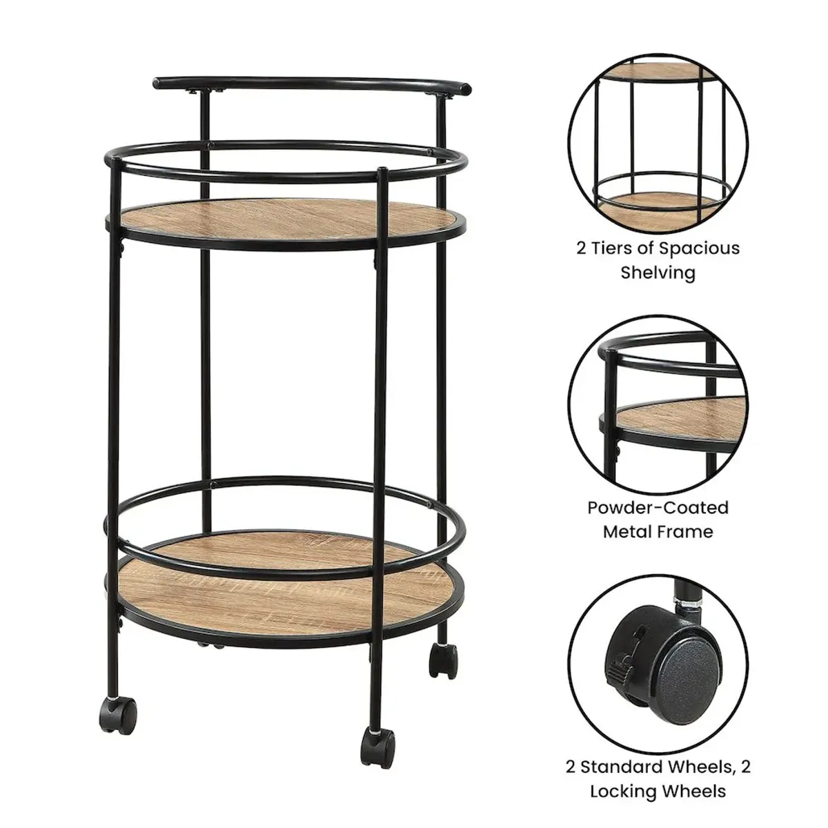 Convenience Concepts Designs2Go Charlie Serving Bar Cart