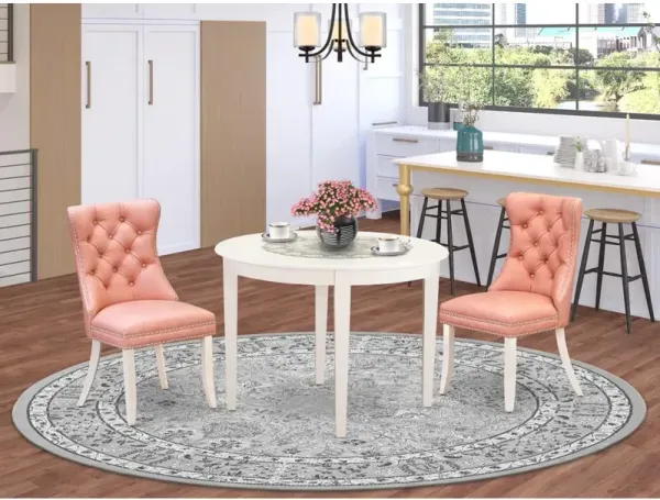 East West Furniture 3 Piece Dining Table Set