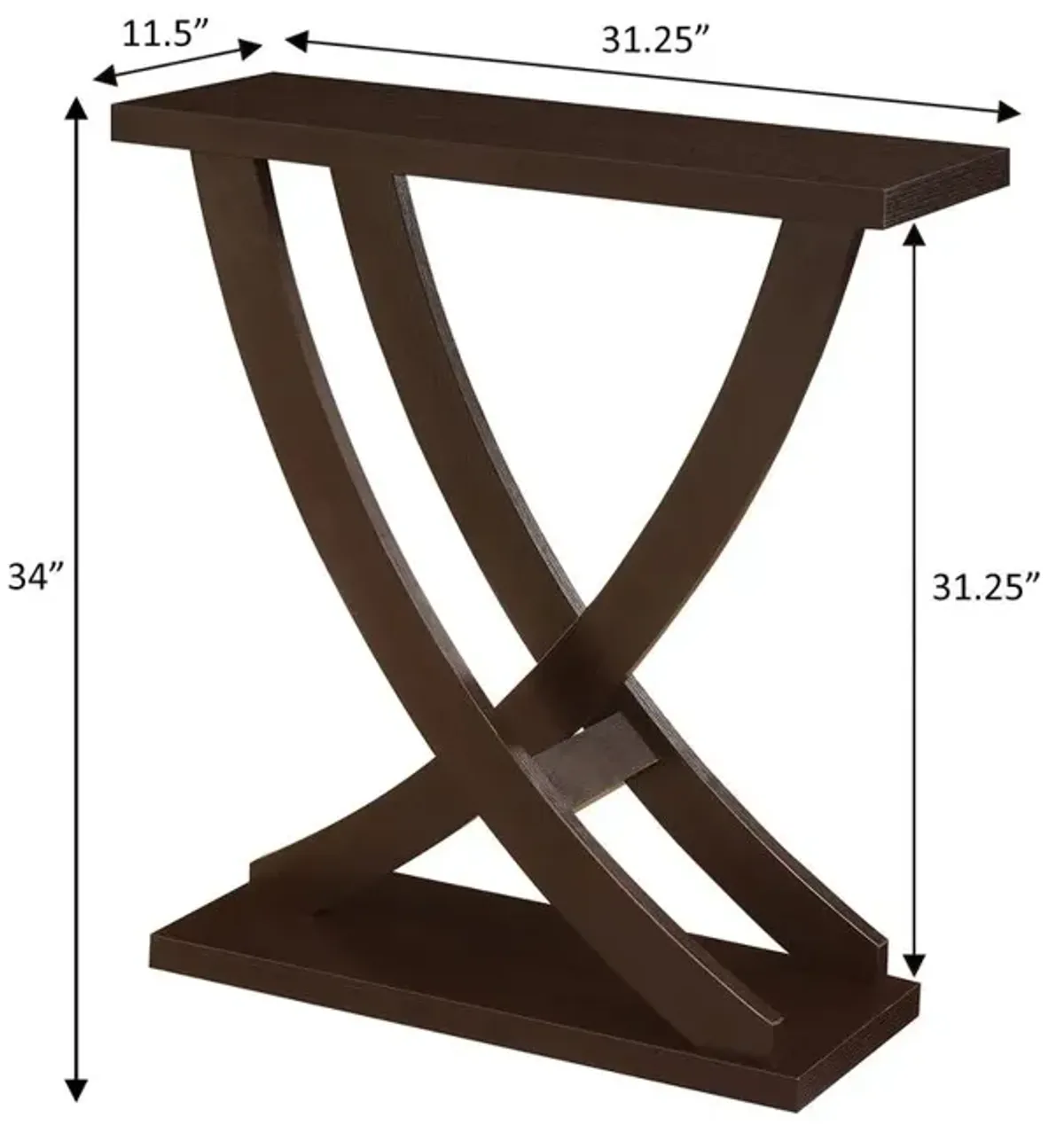 Convience Concept, Inc. Newport Criss-Cross Console Table