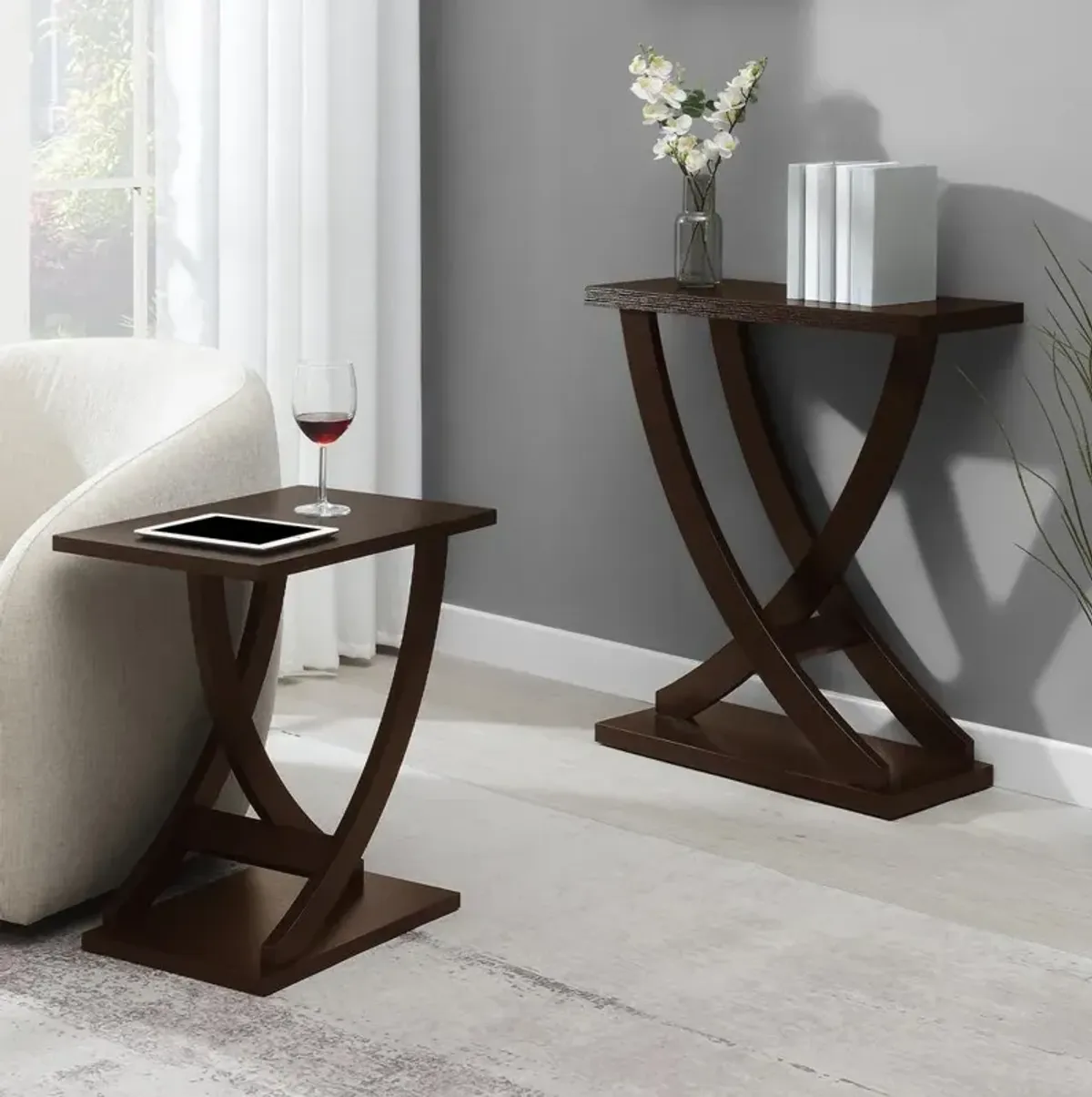 Convience Concept, Inc. Newport Criss-Cross Console Table