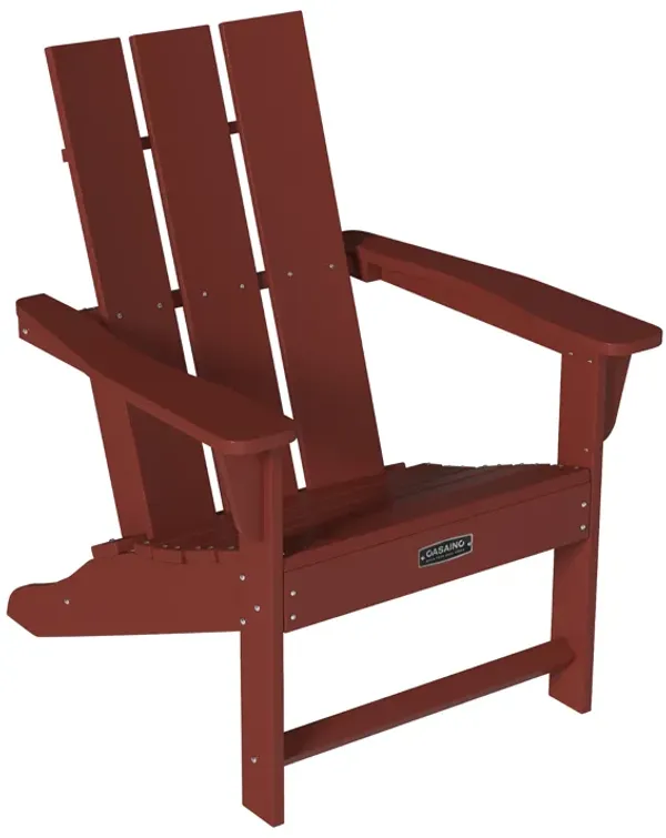 Mondawe Ergonomic Outdoor Adirondack Chair with 3 Back Panel Wide Armrests and Robust PS Material