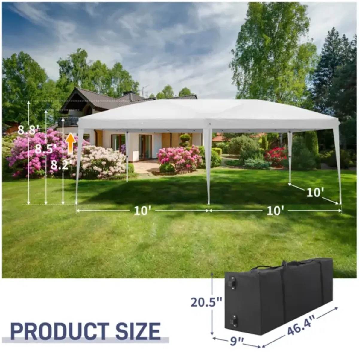 Portable Folding Tent with Two Windows, Weather-Resistant Shelter for Outdoor Activities