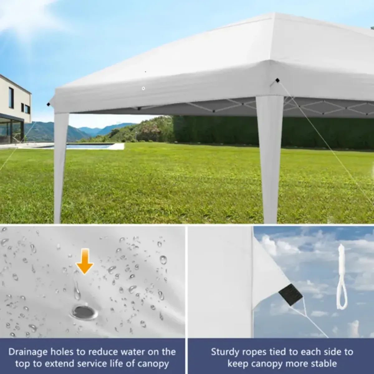 Portable Folding Tent with Two Windows, Weather-Resistant Shelter for Outdoor Activities