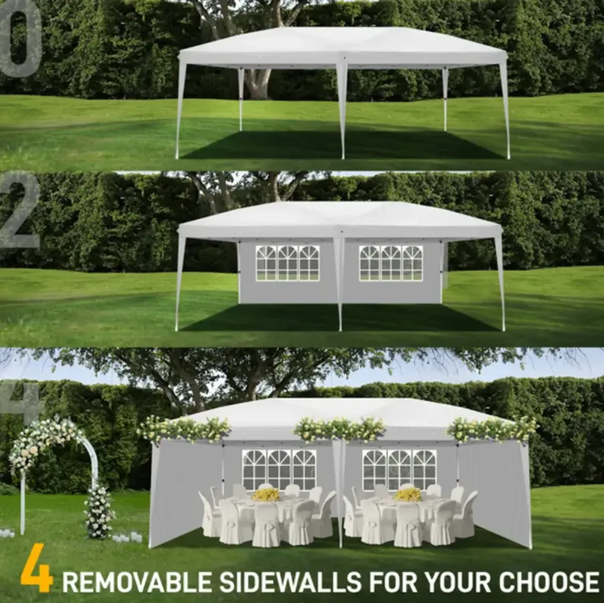 Portable Folding Tent with Two Windows, Weather-Resistant Shelter for Outdoor Activities