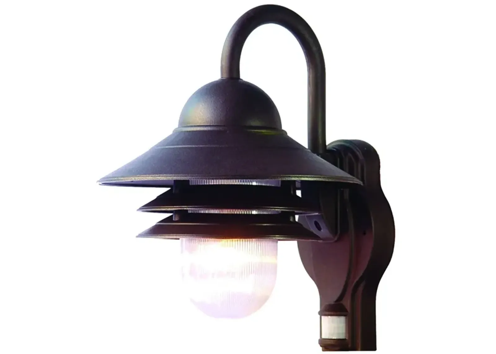 Homezia Antique Bronze Motion Sensor Outdoor Wall Light