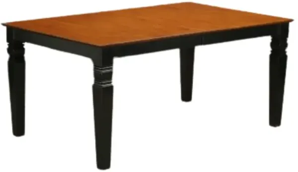 Weston  Rectangular  Dining  Table  with  18  in  butterfly  Leaf  in  Black  and  Cherry