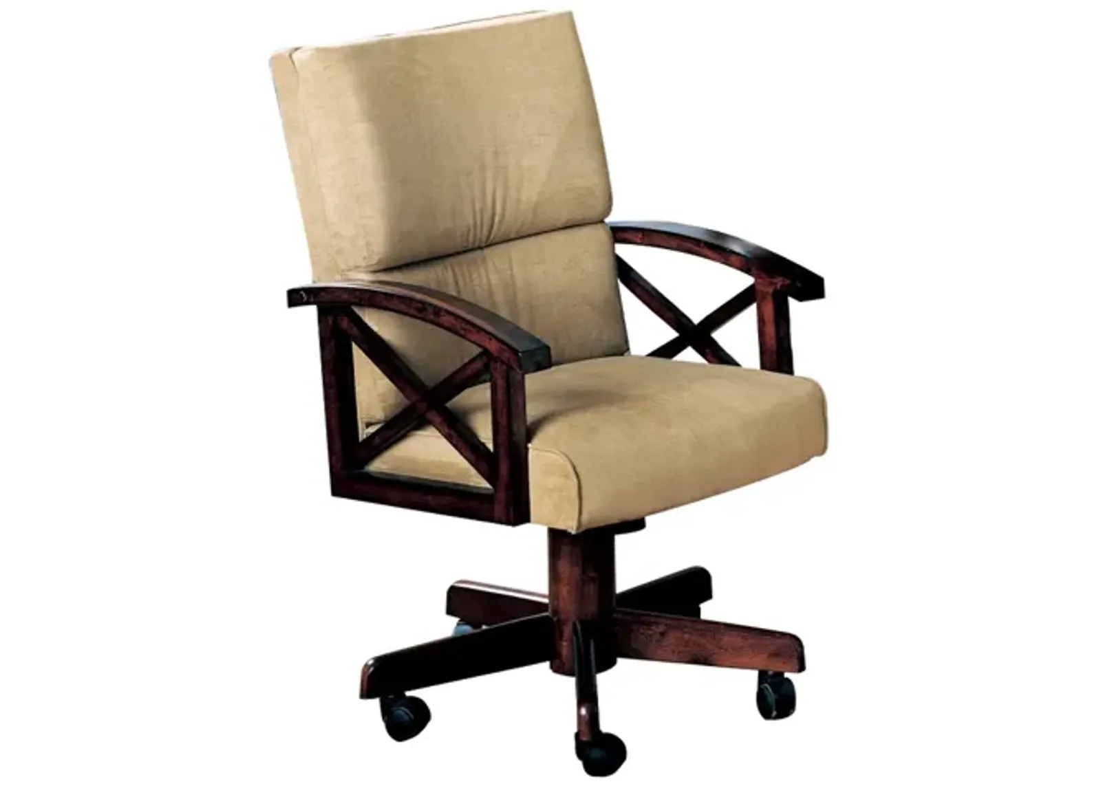 Snug  Upholstered Arm Game Chair , Brown - Benzara