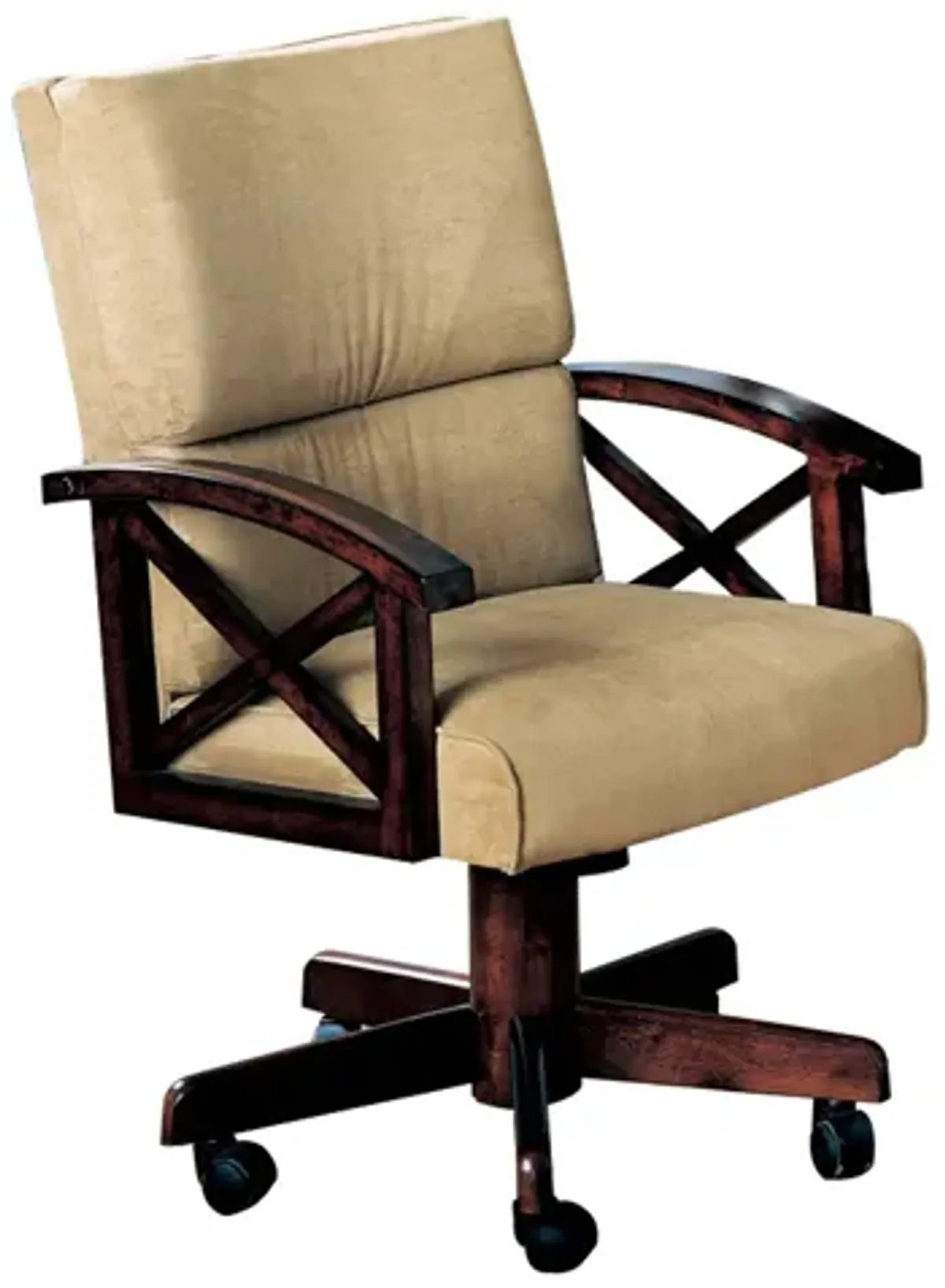 Snug  Upholstered Arm Game Chair , Brown - Benzara