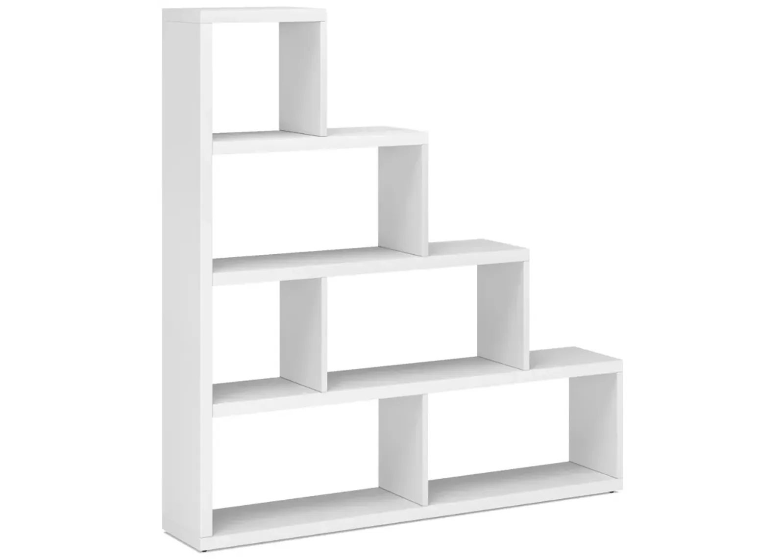 6 Cubes Ladder Shelf Corner Bookshelf Storage Bookcase