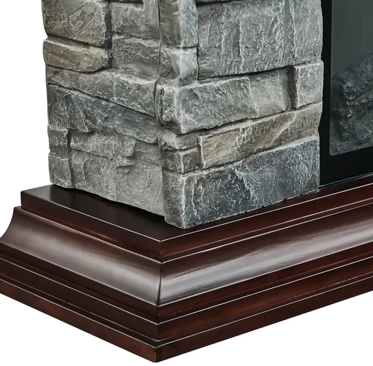 FESVITO 40 in. Faux Stone Freestanding Electric Fireplace