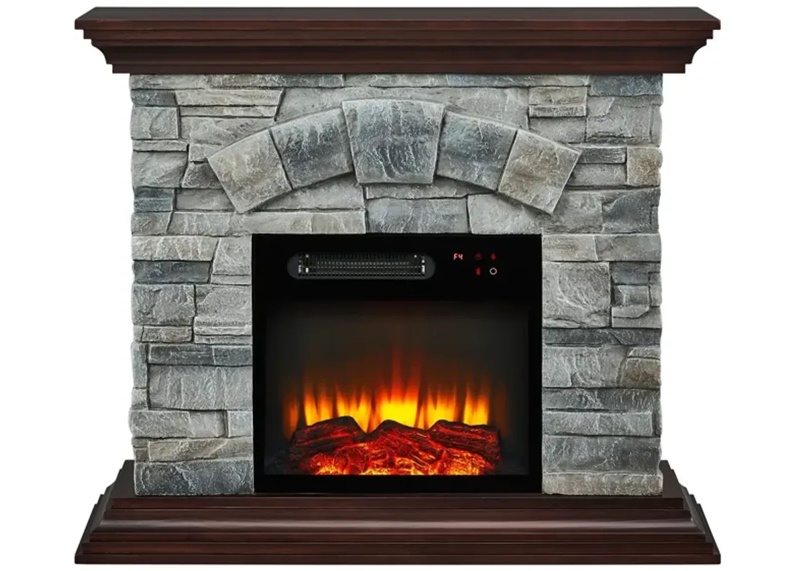 FESVITO 40 in. Faux Stone Freestanding Electric Fireplace