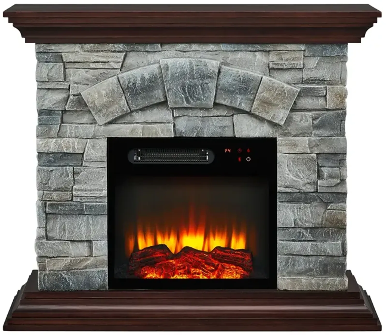 FESVITO 40 in. Faux Stone Freestanding Electric Fireplace