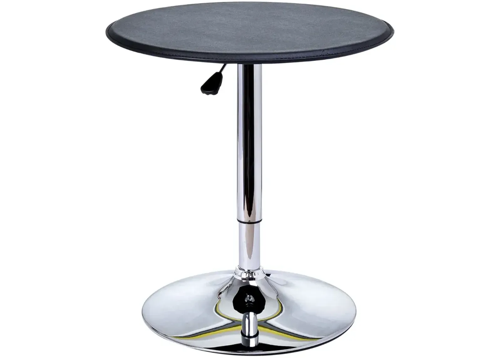 Sleek Home Bar Addition: 25" Round Adjustable Chrome/Black Bistro Table