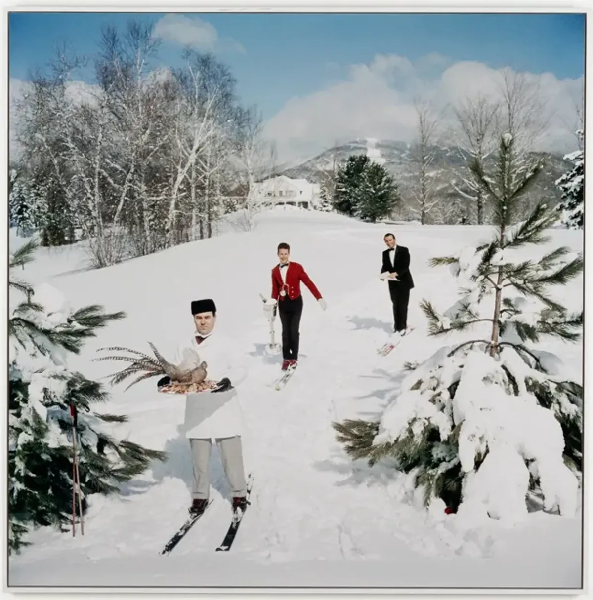 Skiing Waiters by Slim Aarons