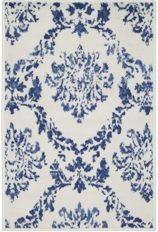 Whimsicle WHS01 Ivory/Navy 2' x 3' Rug