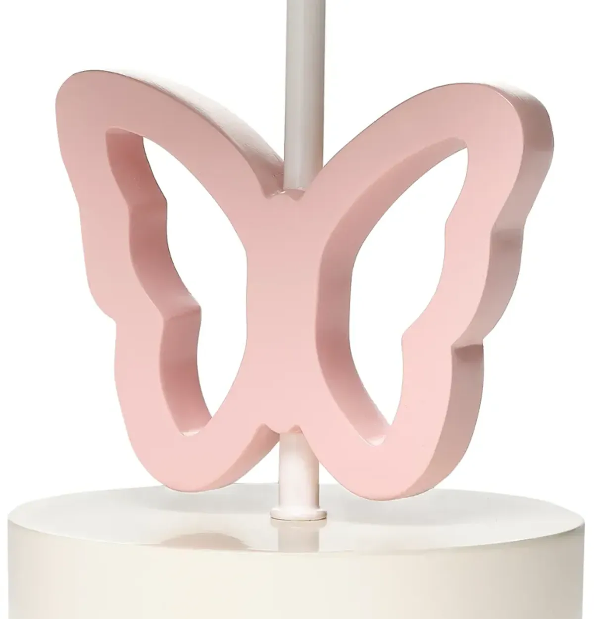 Lambs & Ivy Baby Blooms Pink Butterfly Nursery Lamp with Floral Shade & Bulb