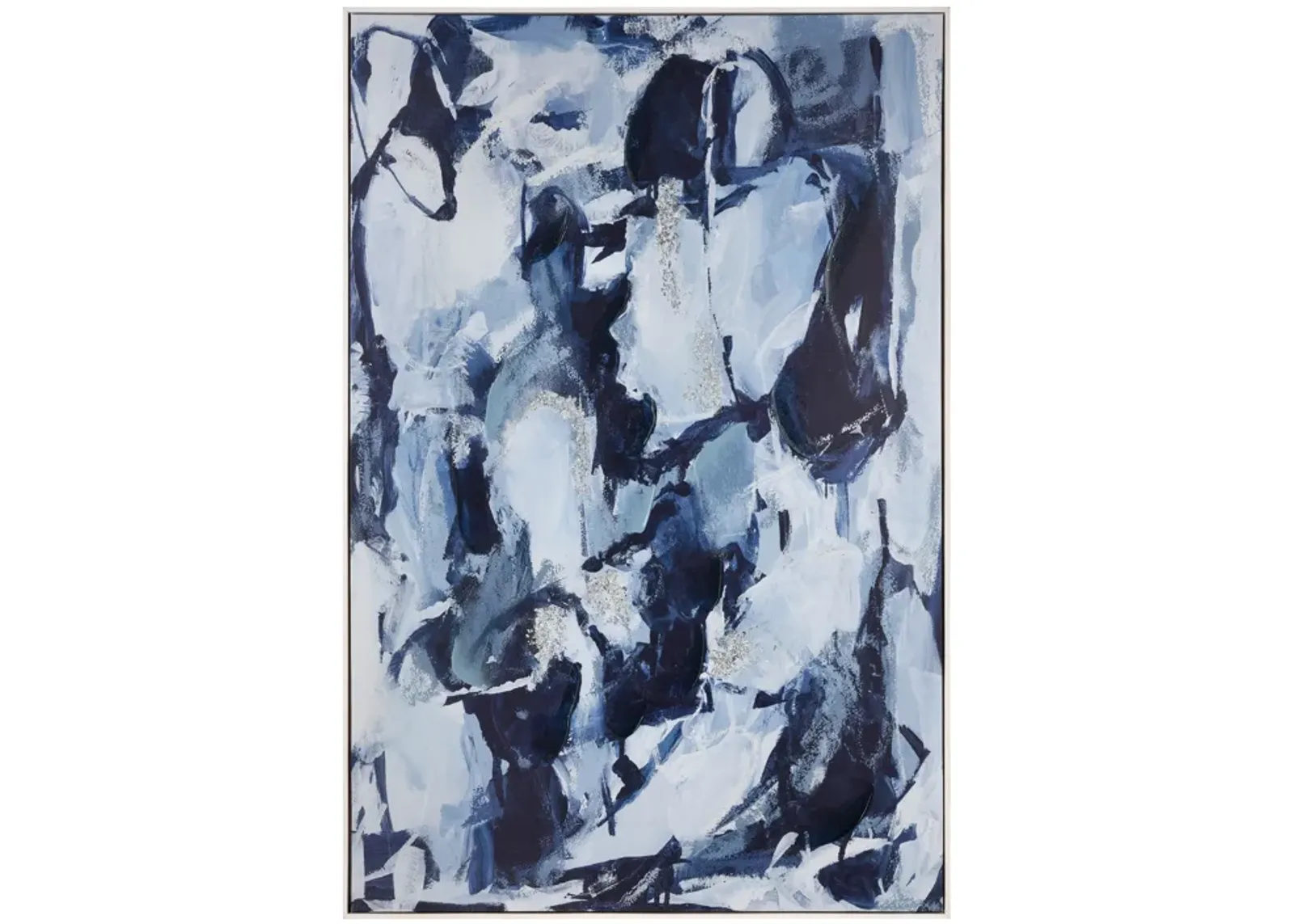 Blue Flush Abstract Framed Wall Art