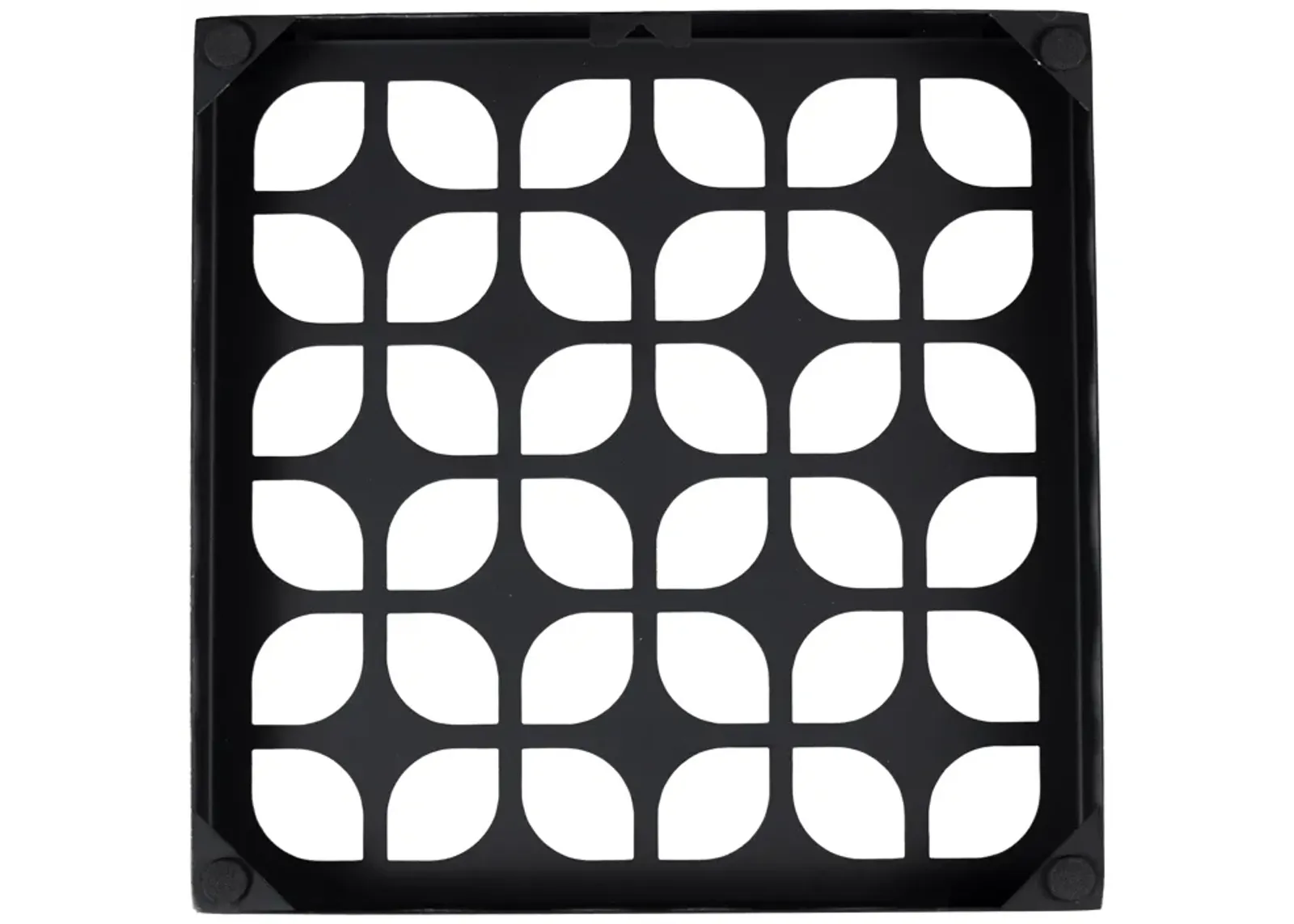 Breeze Block Metal Wall Tile: 7' x 7' Black