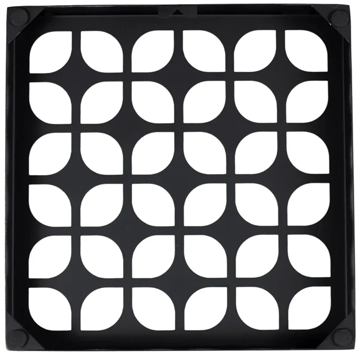 Breeze Block Metal Wall Tile: 7' x 7' Black